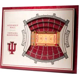 YouTheFan - Indiana Hoosiers 17'' x 13'' 5-Layer StadiumViews 3D Wall Art - Brown