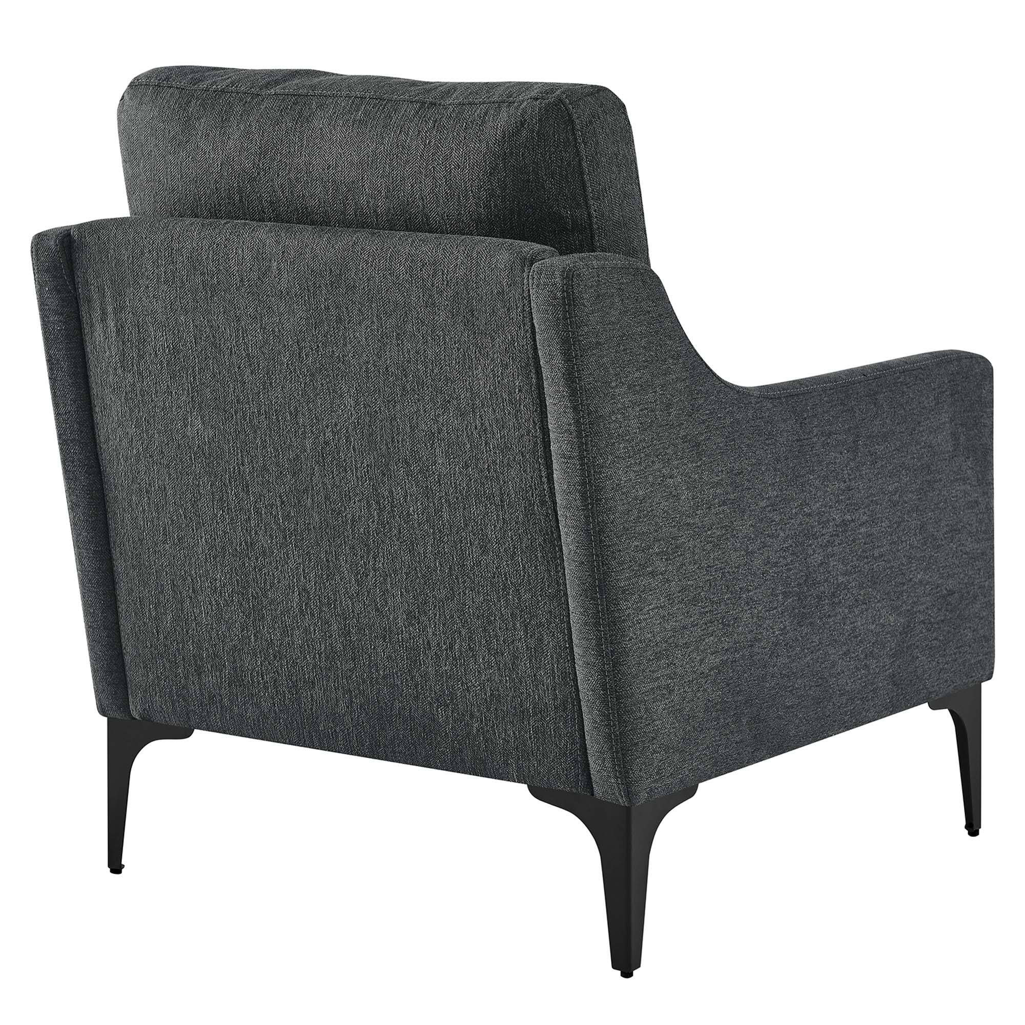 Back. Modway - Corland Upholstered Fabric Armchair by Modway - Gray.
