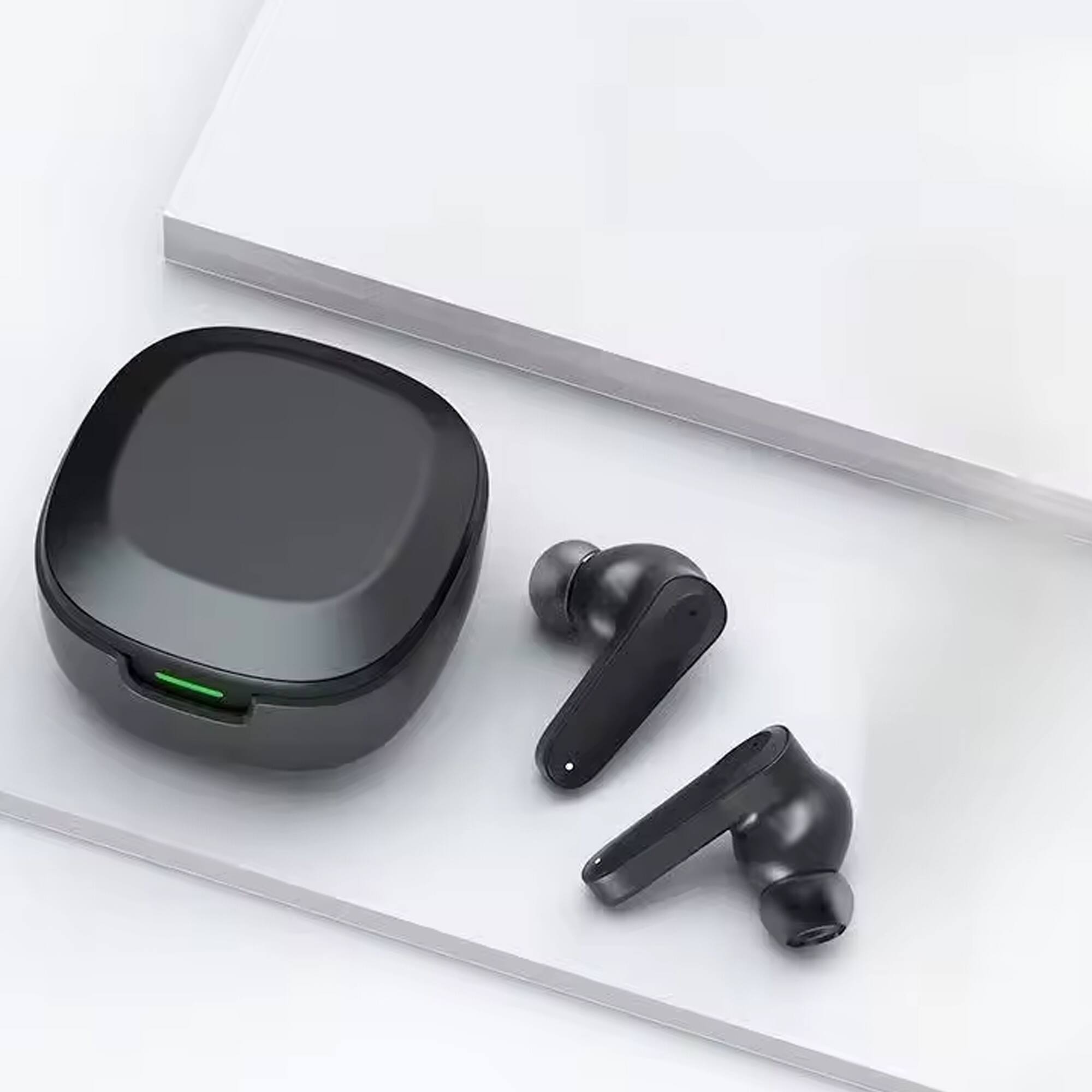Front. YONWAY - Smart Translation Bluetooth Headphones, Wireless Stereo Earbuds, In Ear Noise Headphones with Charging Case.