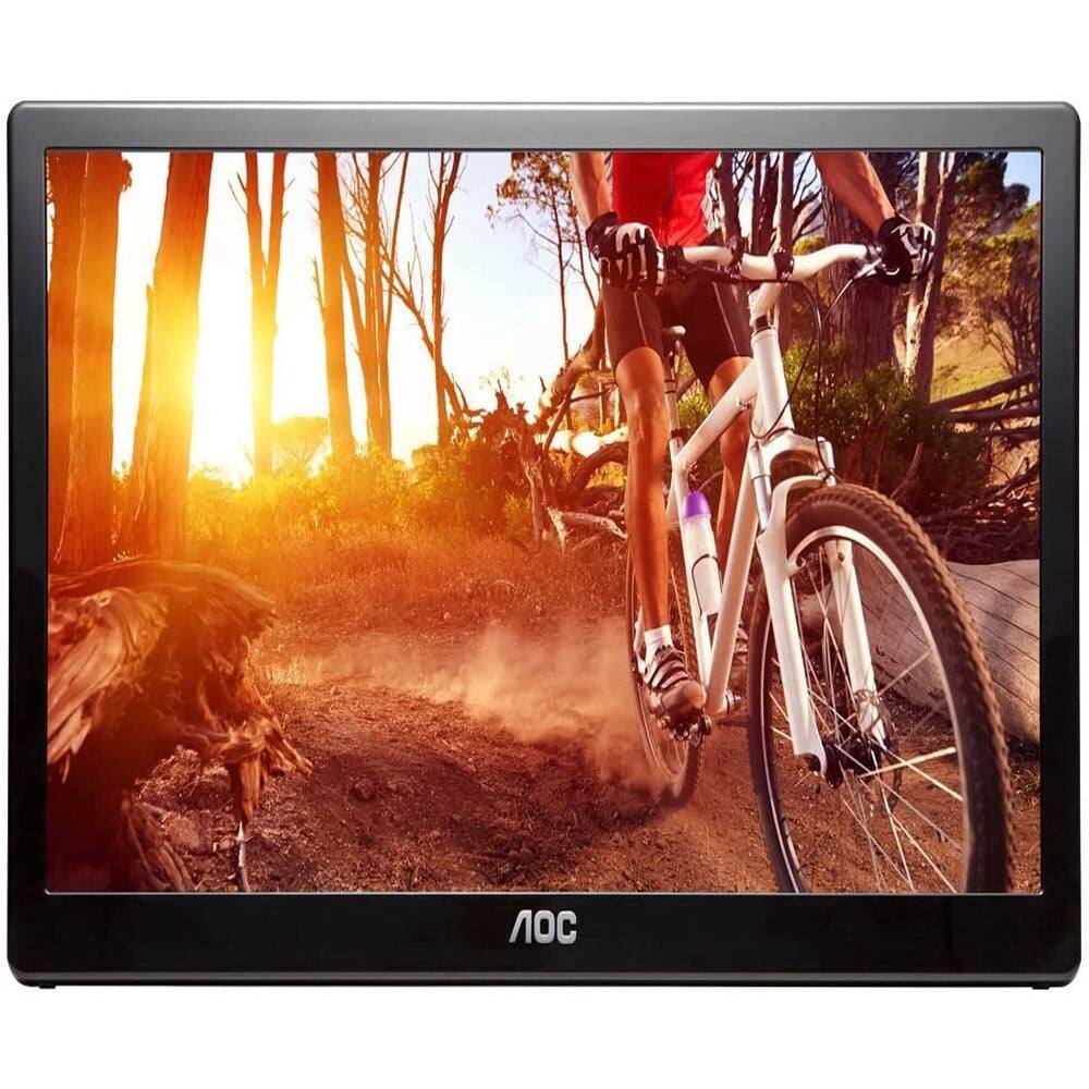 Back. AOC - AOC e1659Fwu 16-Inch Ultra Slim Powered Portable Monitor - Black.