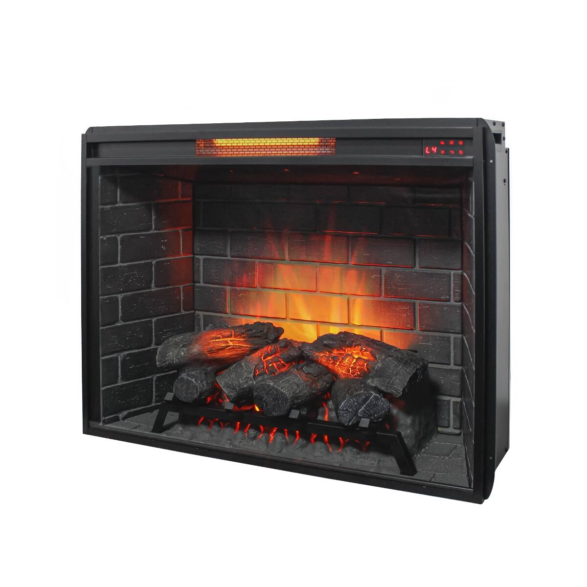 Loheer 33 inch electric fireplace insert with Trim Kit, 1500W Infrared ...