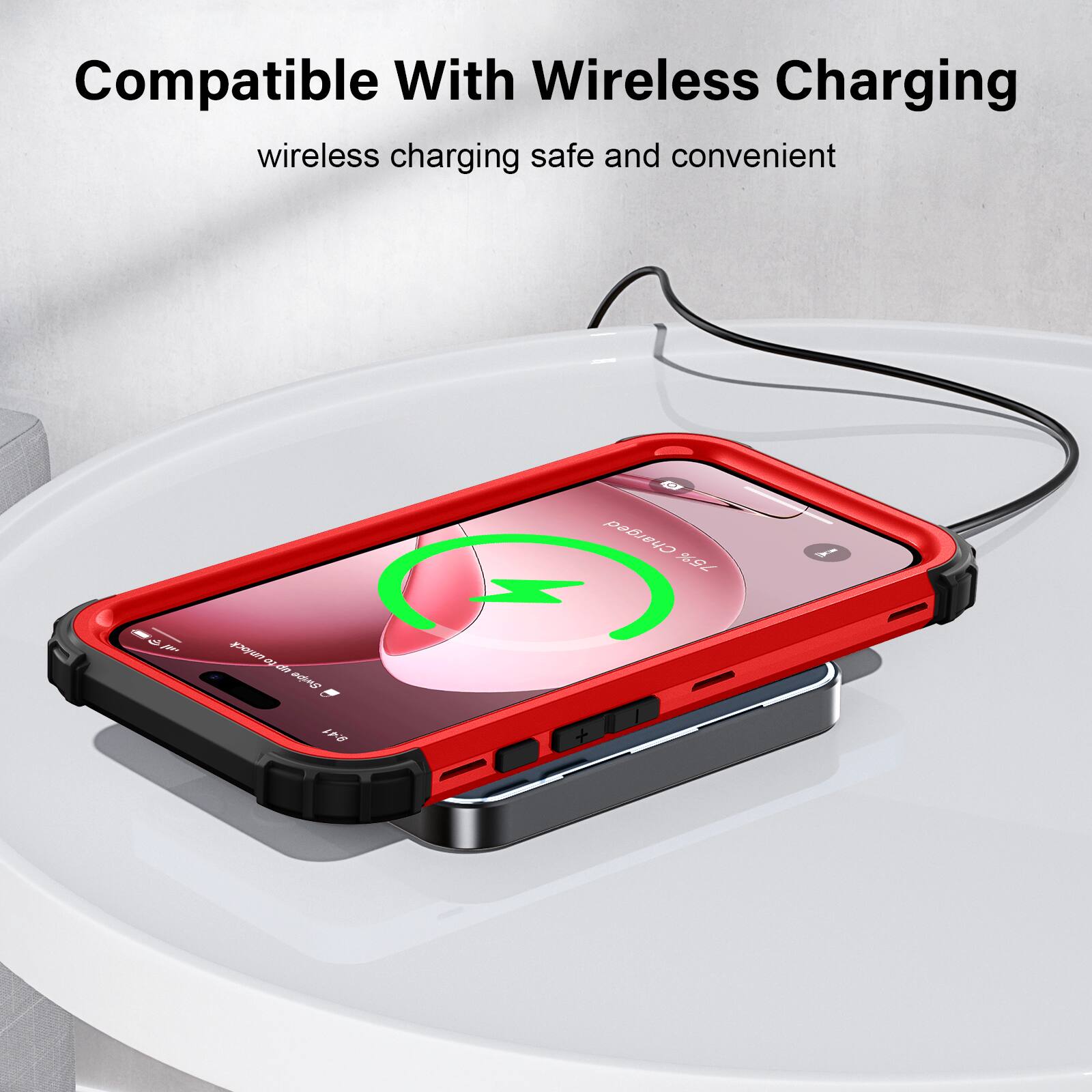 Compatible With Wireless Charging  
wireless charging safe and convenient