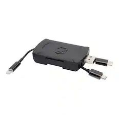Front. Stealth Cam - QMCR 4:1 SD Card Reader - Black.