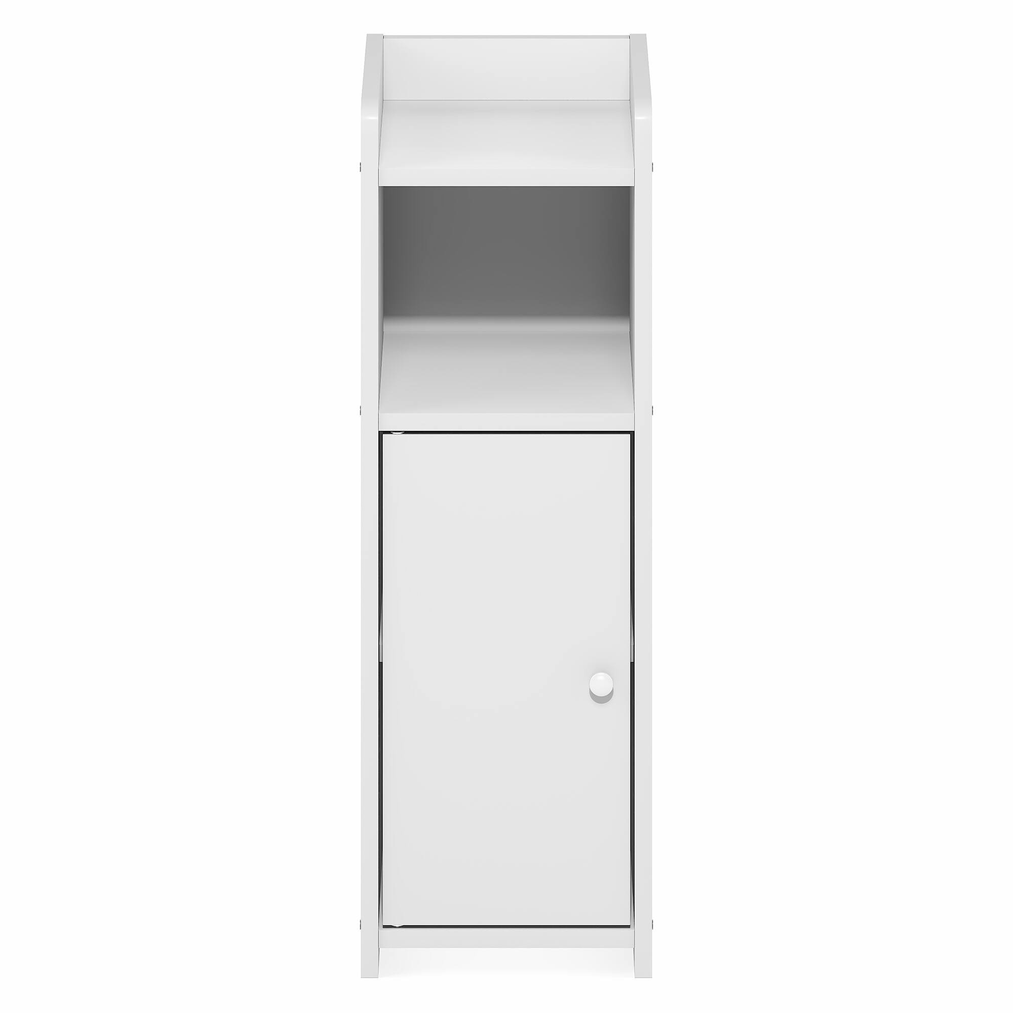 Alt View 6. Furinno - FULDA Bathroom Storage Cabinet, 4-Tier Bathroom Cabinet, 24H, for Small Spaces, Bathroom, Living Room, Entryway - White.
