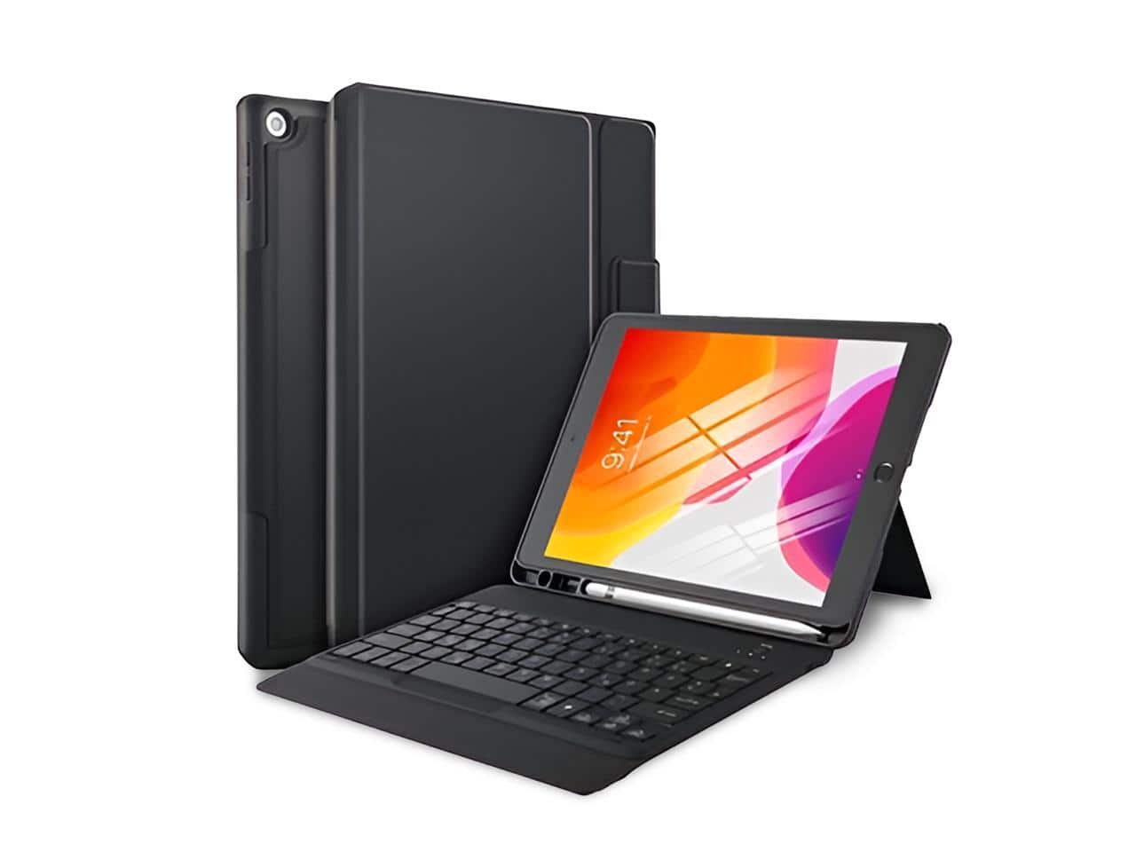 Front. CODi - CODi Bluetooth Keyboard Case for Apple iPad 10.2” (7th, 8th, and 9th Generation) - Black.