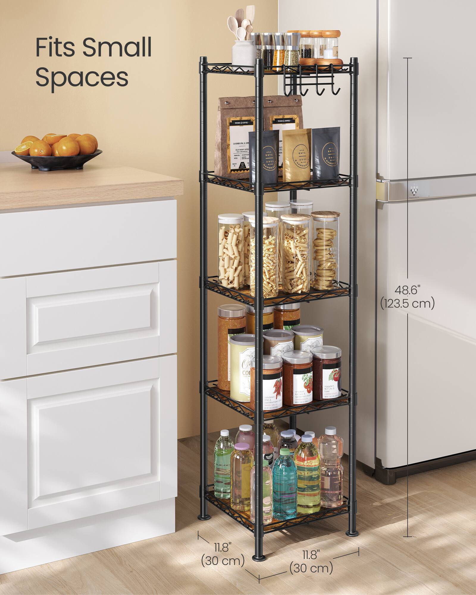 Fits Small Spaces

48.6" (123.5 cm)

11.8" (30 cm)

11.8" (30 cm)