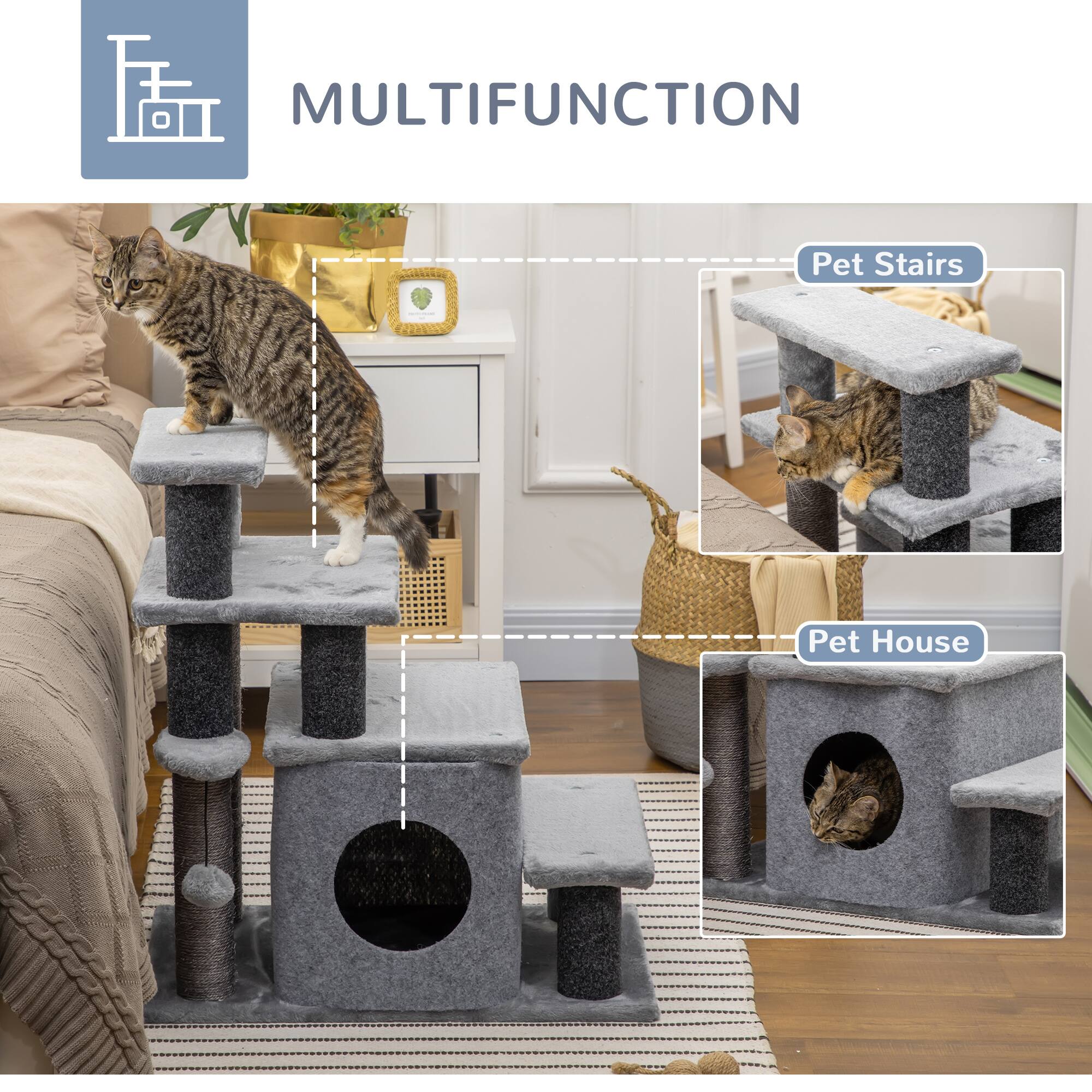 MULTIFUNCTION Pet Stairs Pet House