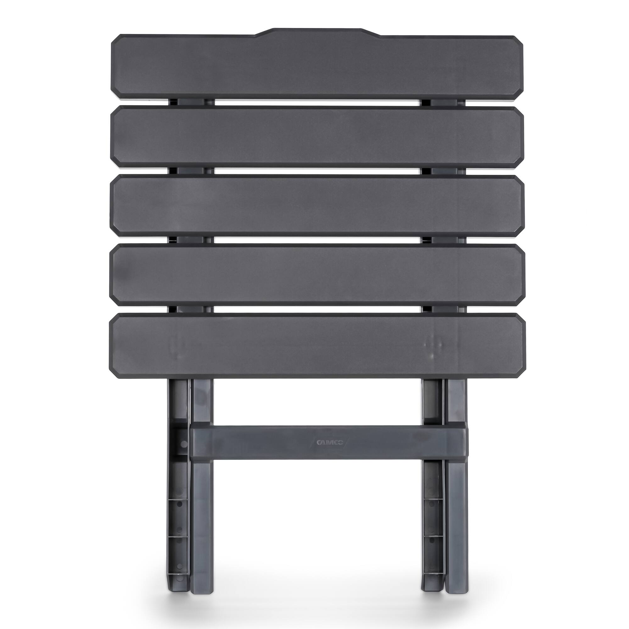 Alt View 2. Camco - Camco 51885 Large Adirondack Portable Outdoor Furniture Folding Table, Charcoal - Gray.