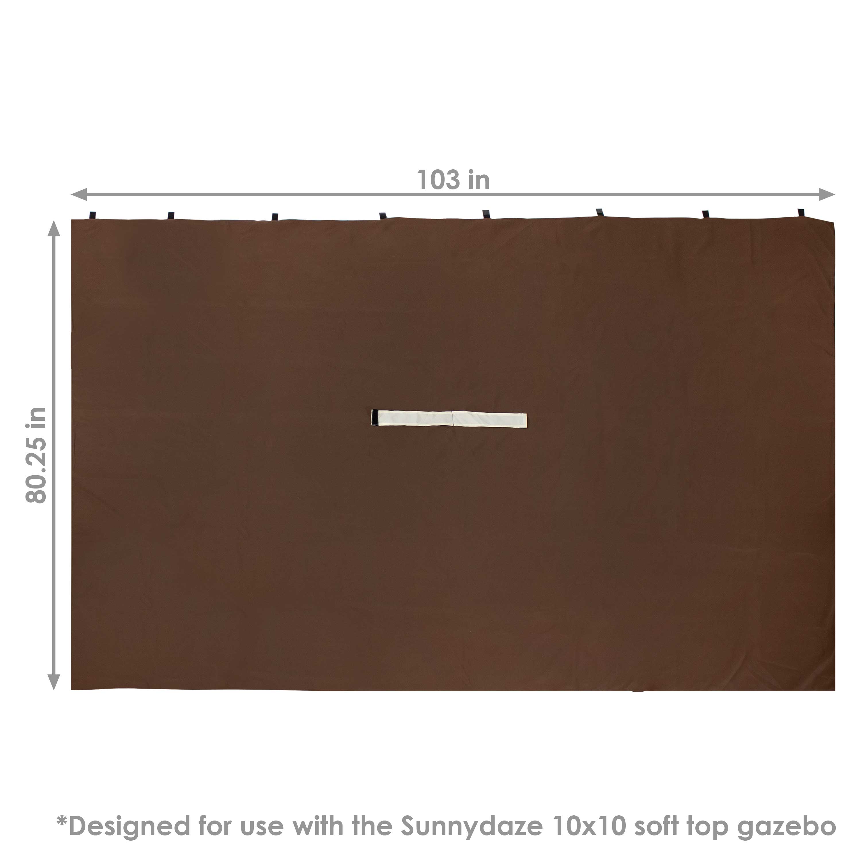 103 in  
80.25 in  

*Designed for use with the Sunnydaze 10x10 soft top gazebo