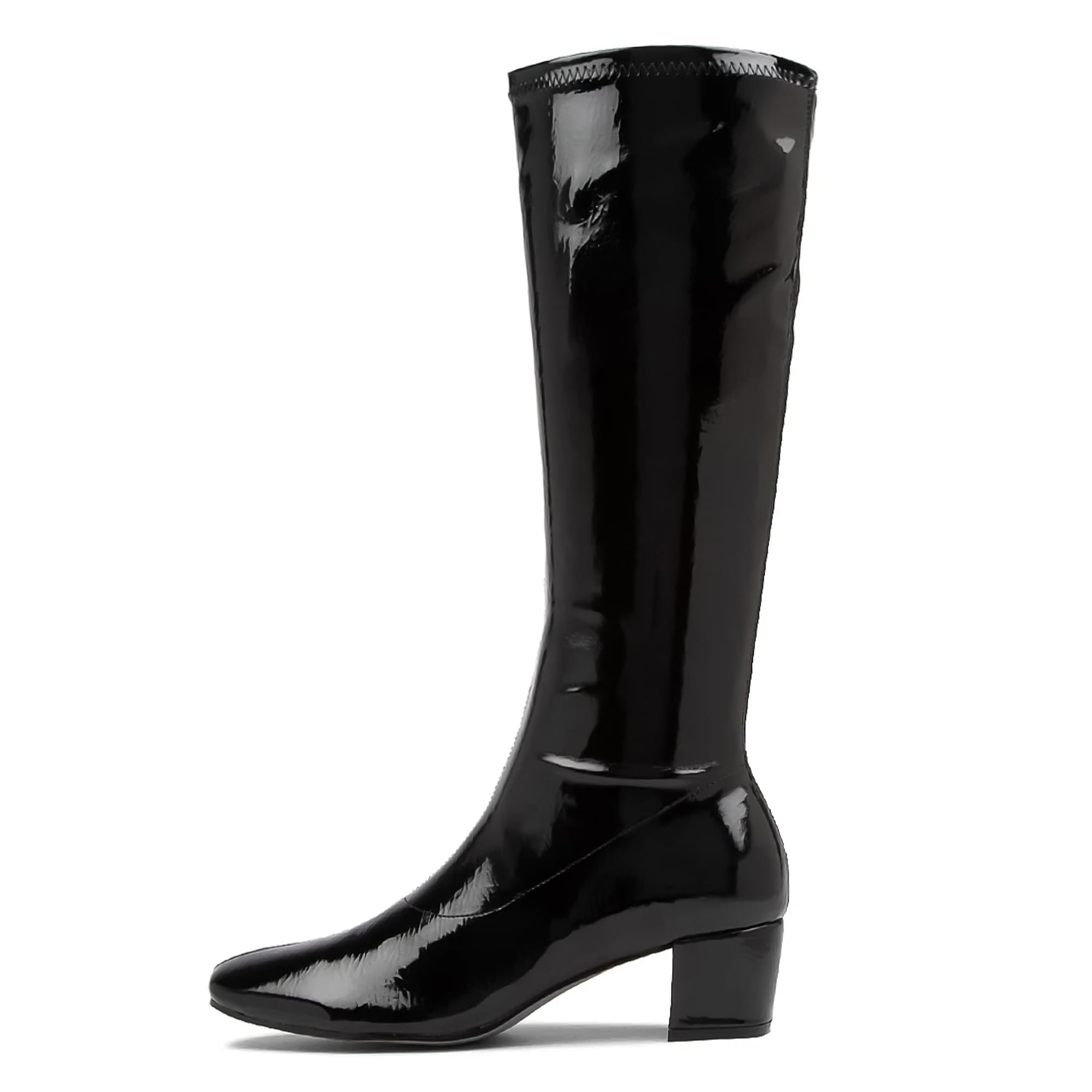 Alt View 10. Ellie Shoes - 1.75 Inch Heel Black Costume Gogo Boots | Child X-Small - Black.