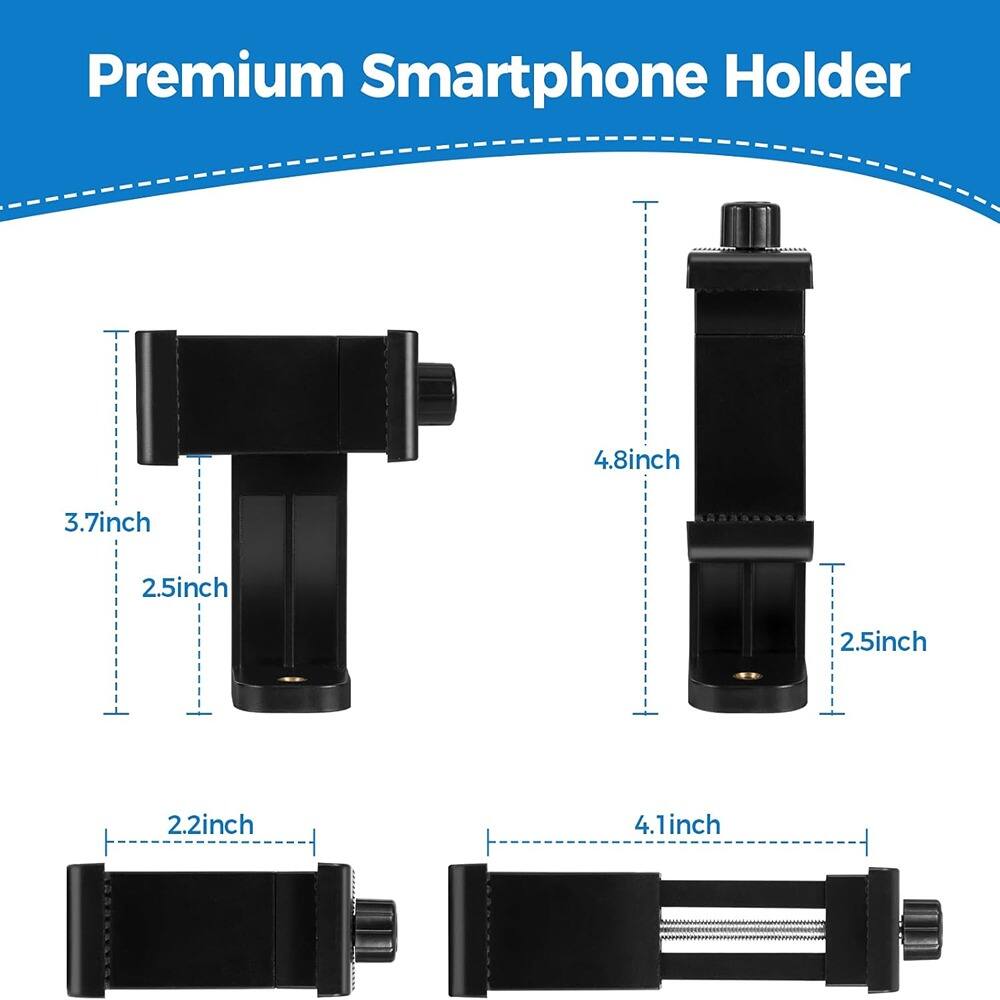 Premium Smartphone Holder

- 4.8 inch
- 3.7 inch
- 2.5 inch
- 2.5 inch
- 2.2 inch
- 4.1 inch