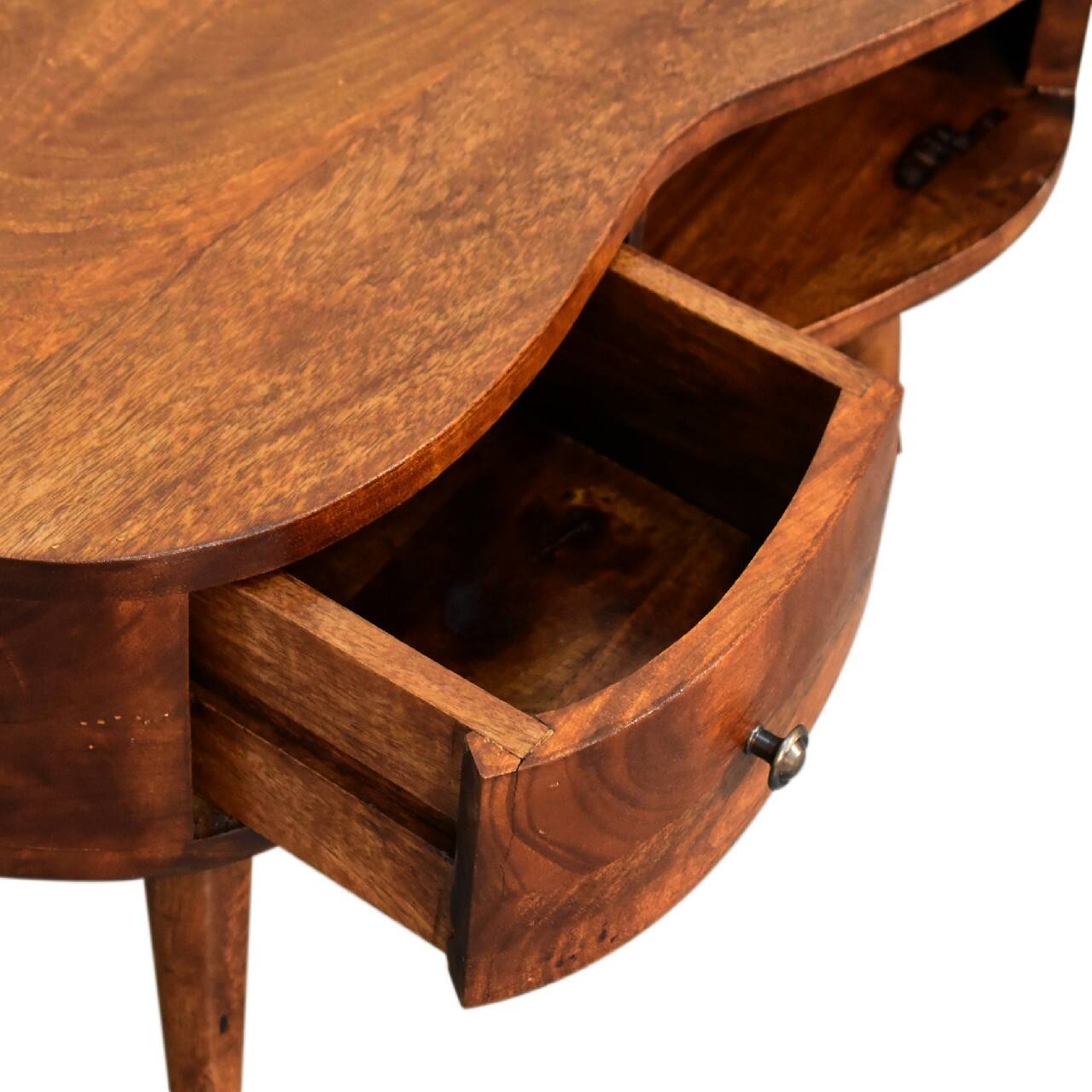 Alt View 3. Artisan Furniture - Artisan Furniture Solid Wood Mini Chesnut Wave Coffee Table - Brown.