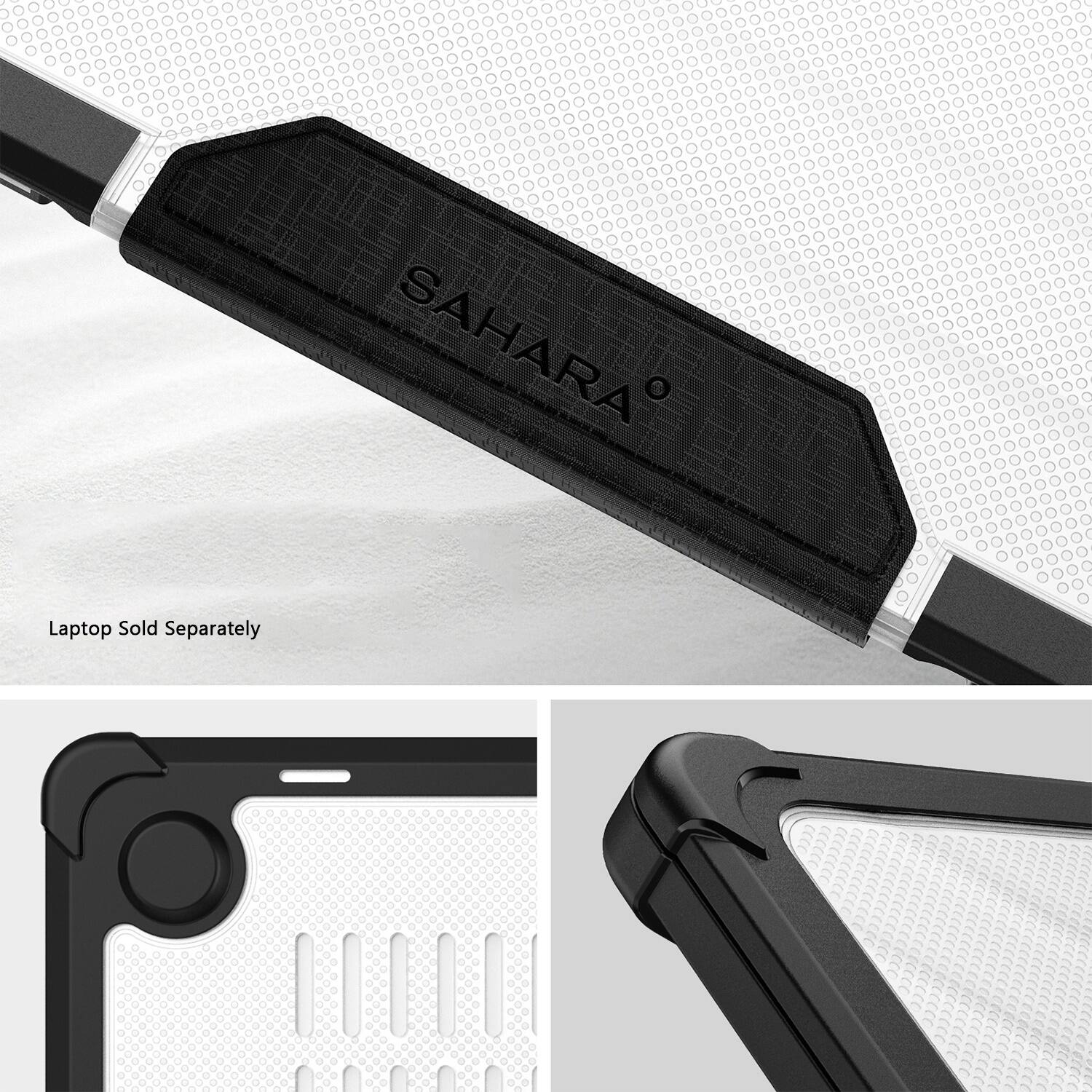 The text on the image reads "SAHARA Laptop Sold Separately."