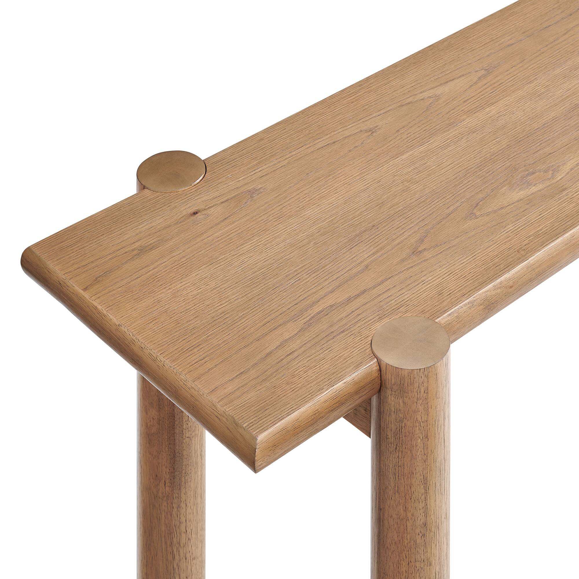 Alt View 4. Modway - Taschen Console Table by Modway - Weathered Oak.