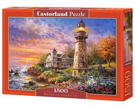 Castorland - 1500 Piece Jigsaw Puzzles, Majestic Guardian, Lighthouse, Seaview, Seashore, Adult Puzzles, C-151790-2 - Red