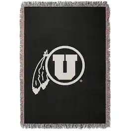 Chad & Jake - Utah Utes Woven Blanket - Black