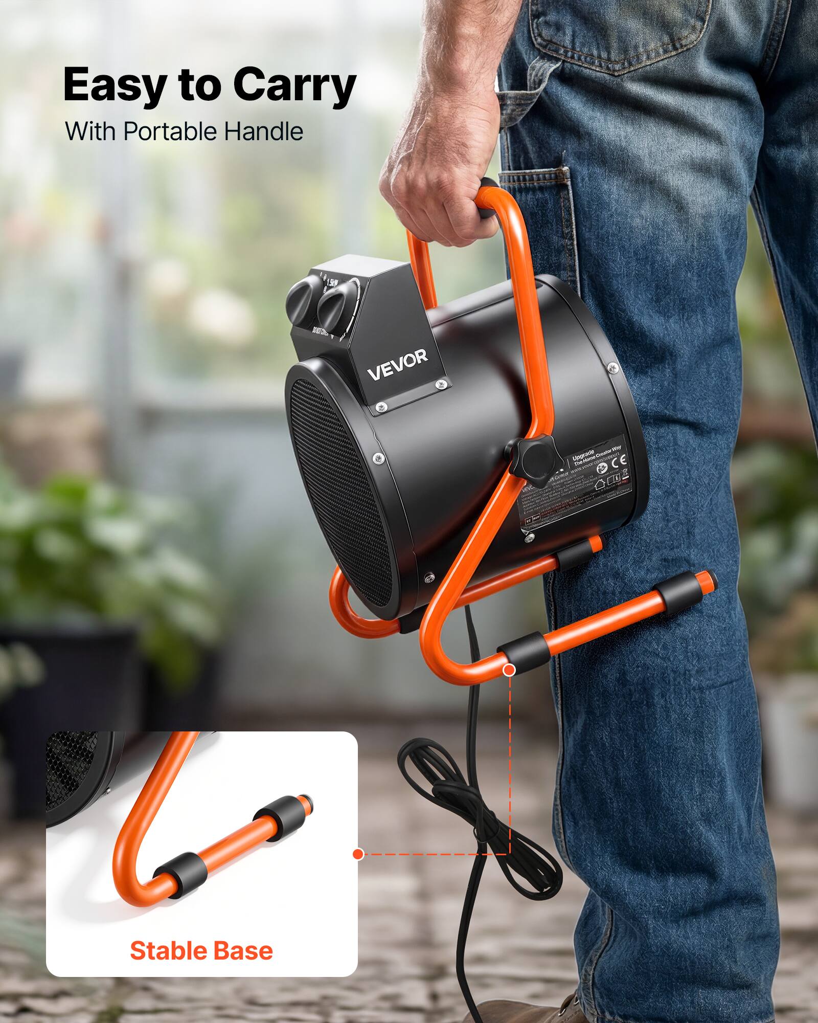 Easy to Carry With Portable Handle

50
BY
VEVOR

BY Ungrade - Over - CE Juster

Stable Base