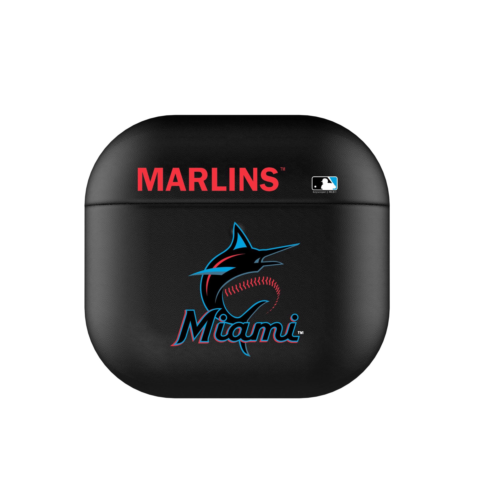 Keyscaper - Miami Marlins Miami Marlins Insignia AirPods 4th Generation Case Cover - No Size - Black