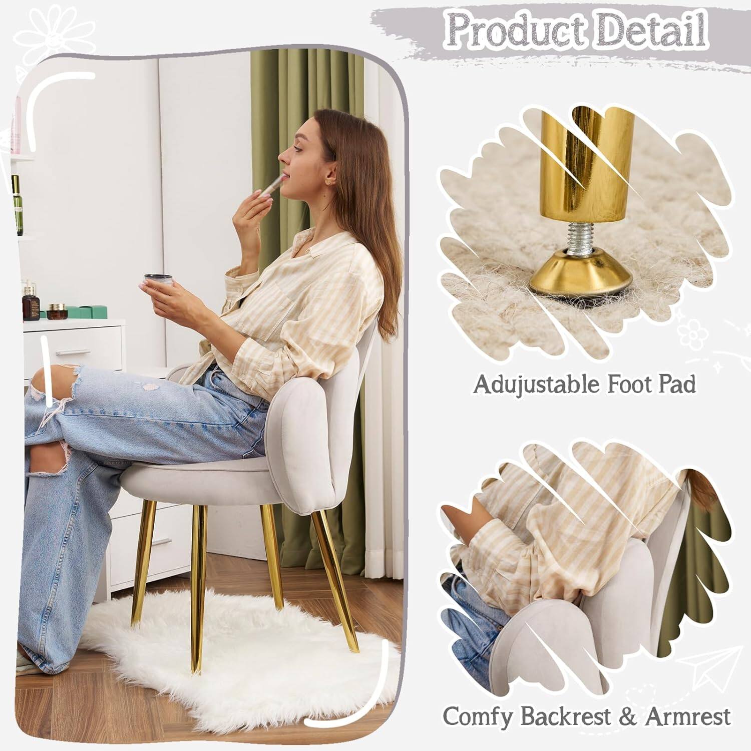 Product Detail  
Adjustable Foot Pad  
Comfy Backrest & Armrest