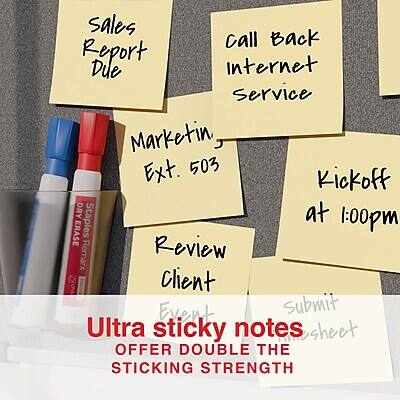 - Sales Report Due
- Call Back Internet Service
- Marketing, Ext. 503
- Kickoff at 1:00pm
- Review Client Event
- Submit Sheet
- Ultra sticky notes
- Offer Double the Sticking Strength