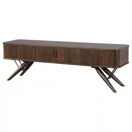 Front. Manhattan Lane - Simi TV Media Entertainment Console, Rectangular 71 Inch - Brown.