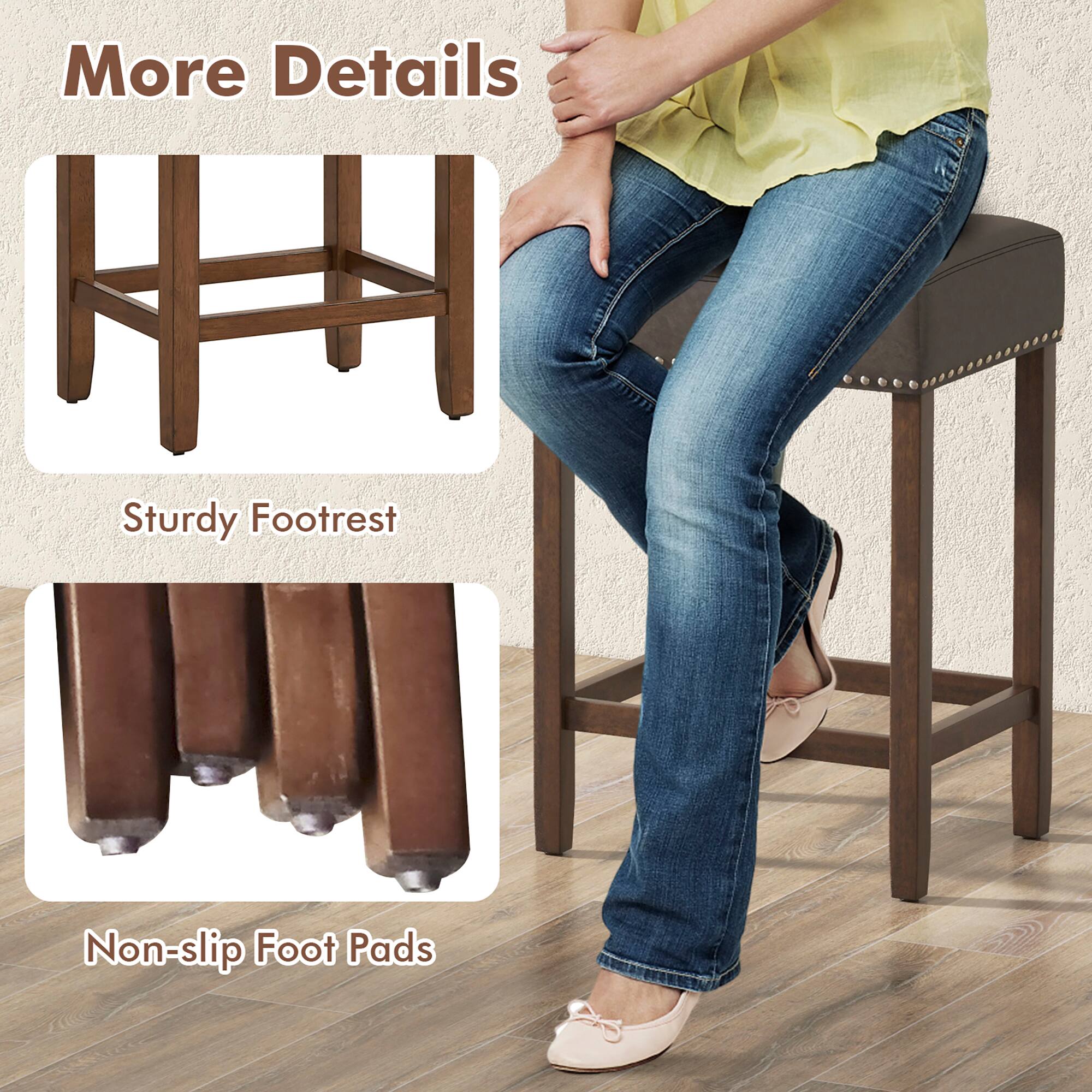 More Details
Sturdy Footrest
Non-slip Foot Pads