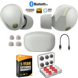 Sony - WF-1000XM5 Noise Canceling Truly Wireless Earbuds +1 YR Warranty Bundle