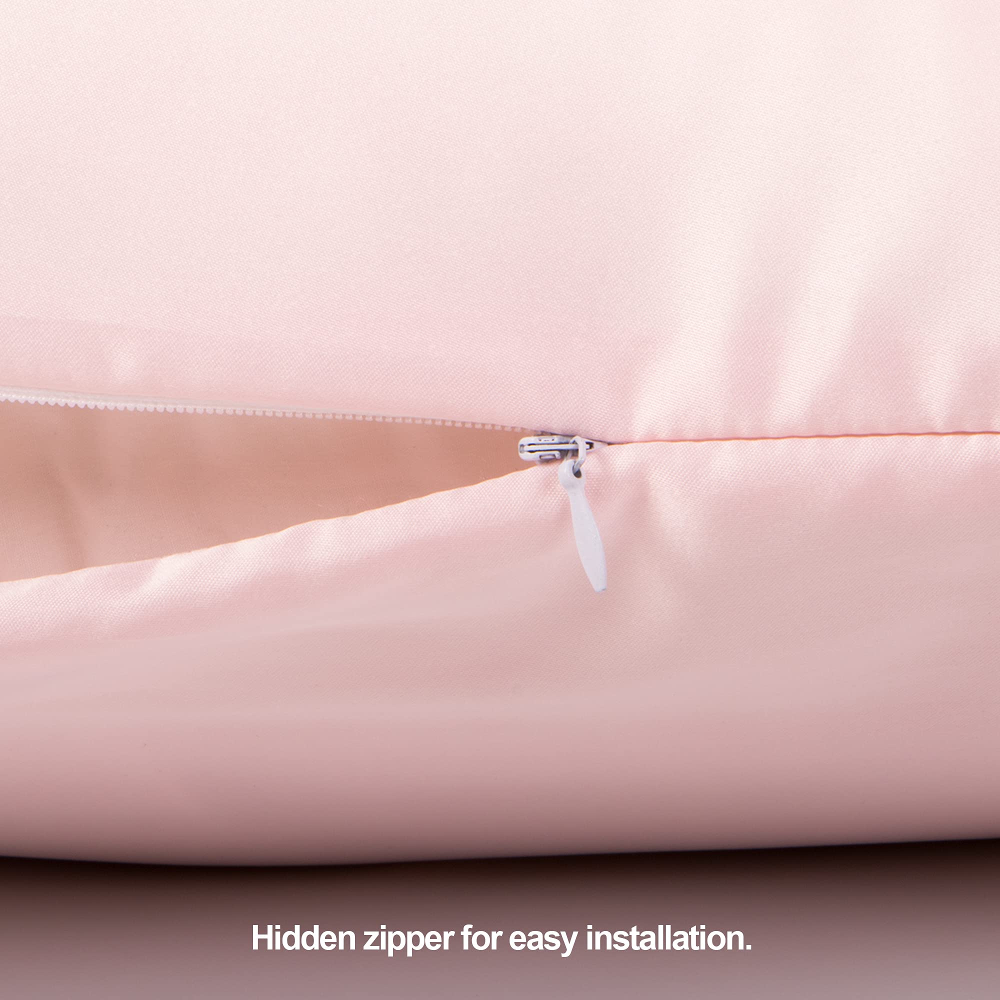 Hidden zipper for easy installation.