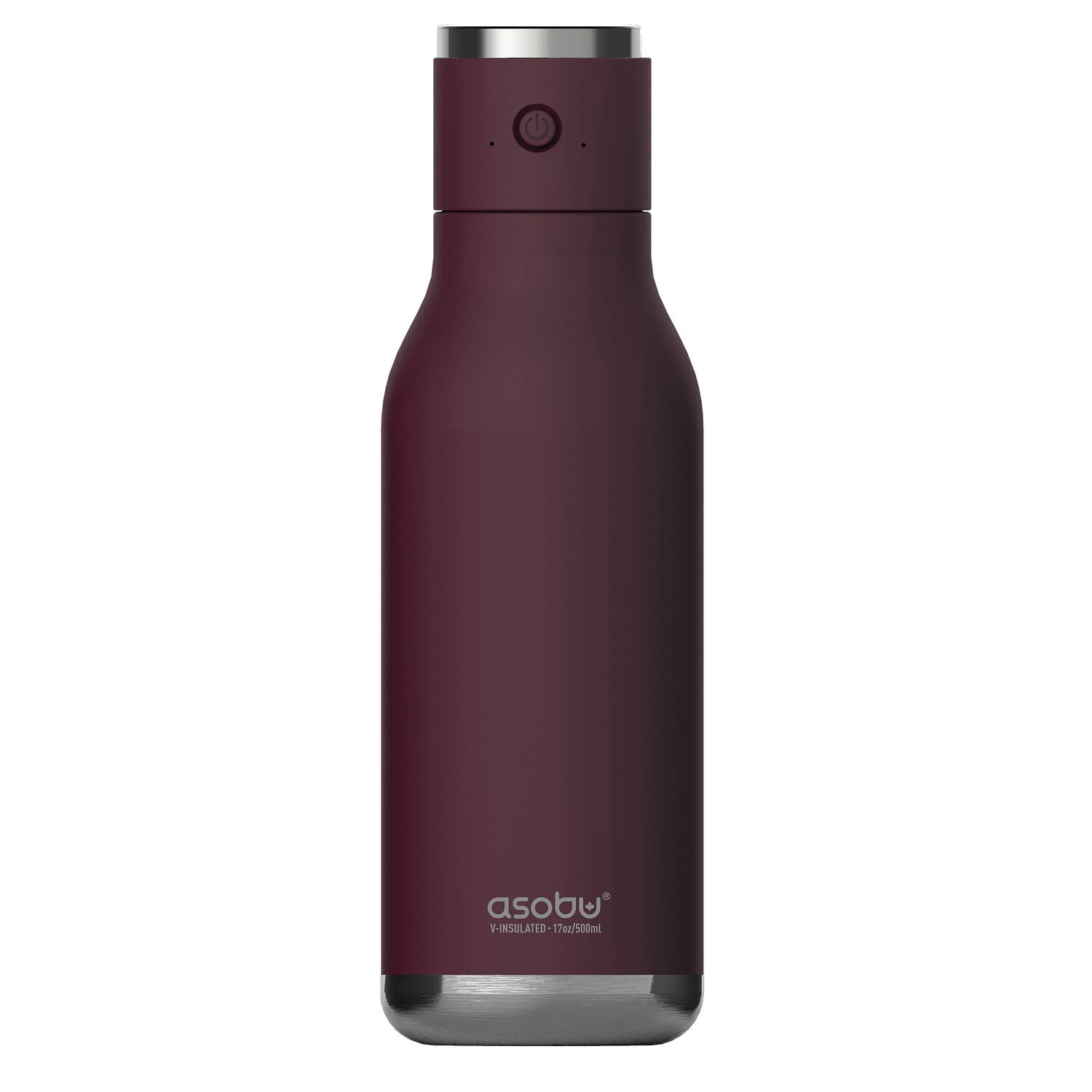 Asobu - Na-bt60burg Insulated Water Bottle With Wireless Connection Speaker (maroon) - purple