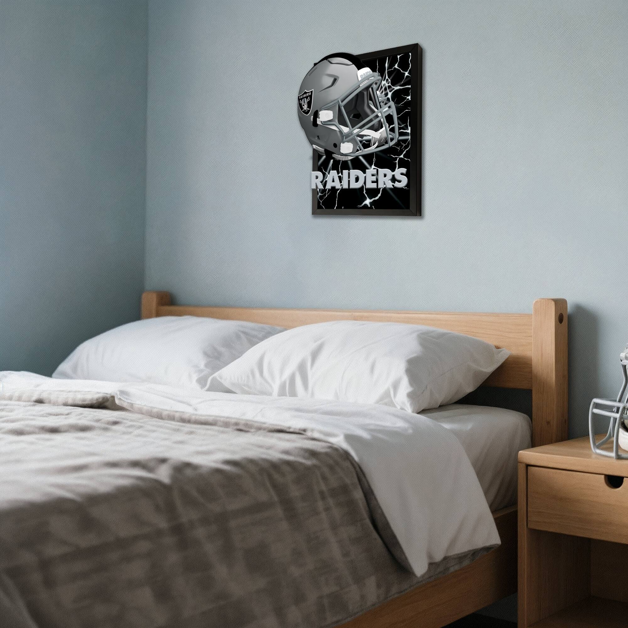 Alt View 2. Sporticulture - Las Vegas Raiders 14" x 18" Framed 3D Lenticular Art - Black.