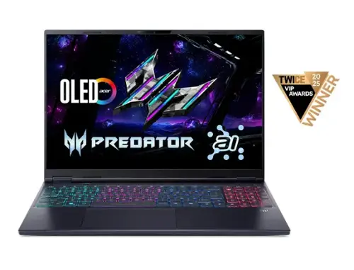 Acer - Predator Helios Neo 16S AI Gaming Laptop - 16" OLED 240Hz - Intel Core Ultra 9 - NVIDIA GeForce RTX 5060 – 16GB – 1TB - Obsidian Black