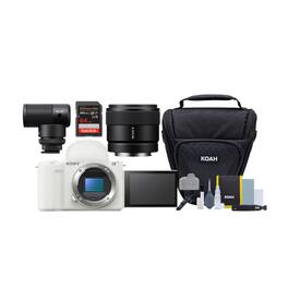 Sony - Alpha ZV-E10 II APS-C (White) with 11mm F1.8 Lens and Content Creator Kit