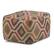 Angle. Simpli Home - Johanna Square Pouf - Kilim Patterned.