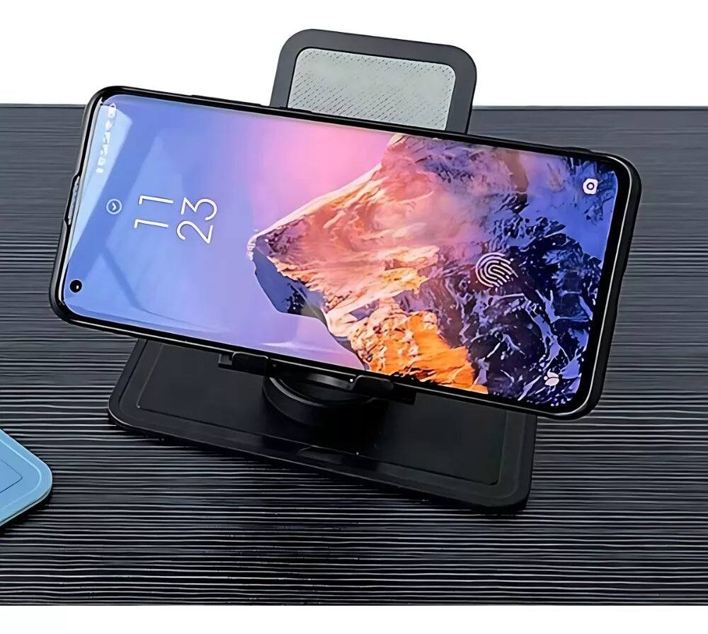 Angle. Entronix - Entronix Adjustable Desktop Phone Stand - Portable Table Holder for Smartphones - black.