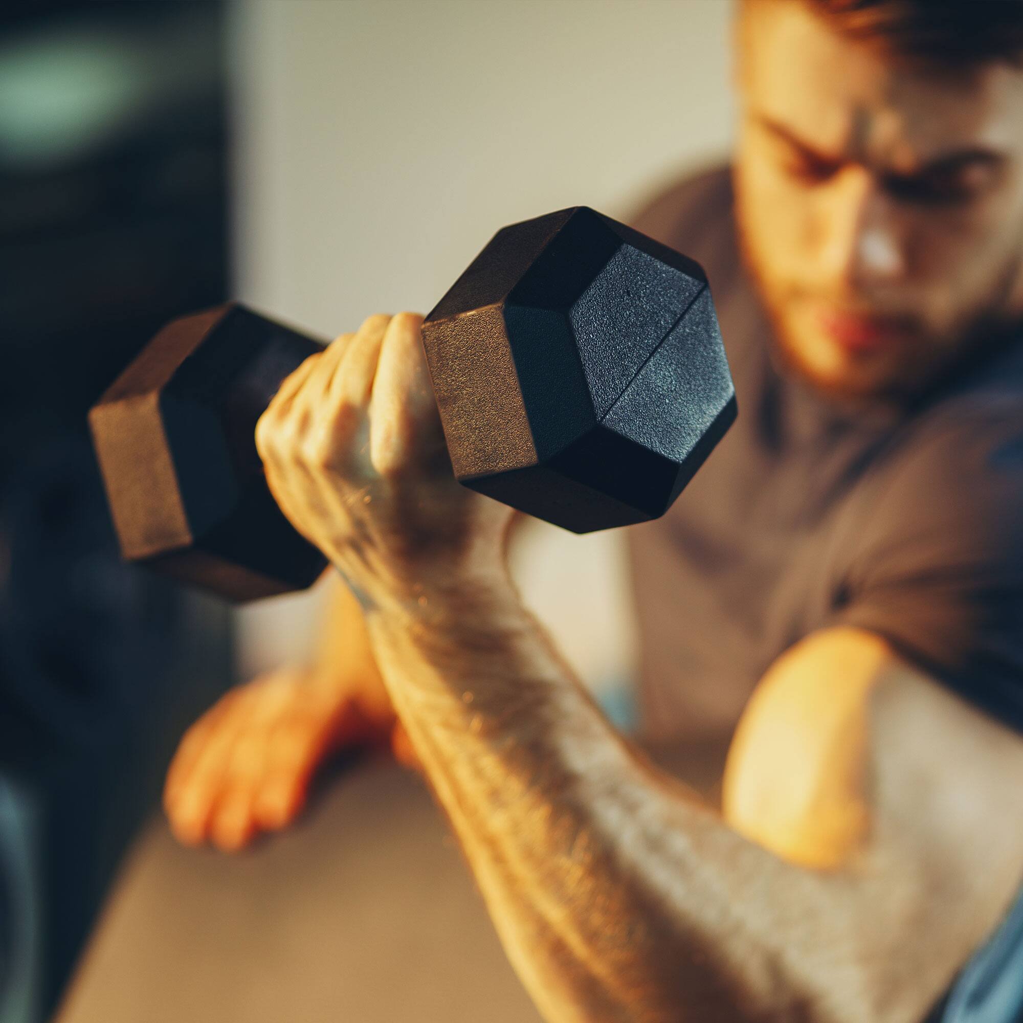 Alt View 2. HolaHatha - HolaHatha Iron Hexagonal Cast Home Exercise Dumbbell Free Weight, 20 Pounds - Black.