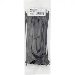 Monoprice - CABLE TIE 8 INCH 40LBS_ 100PCS/PK - Black