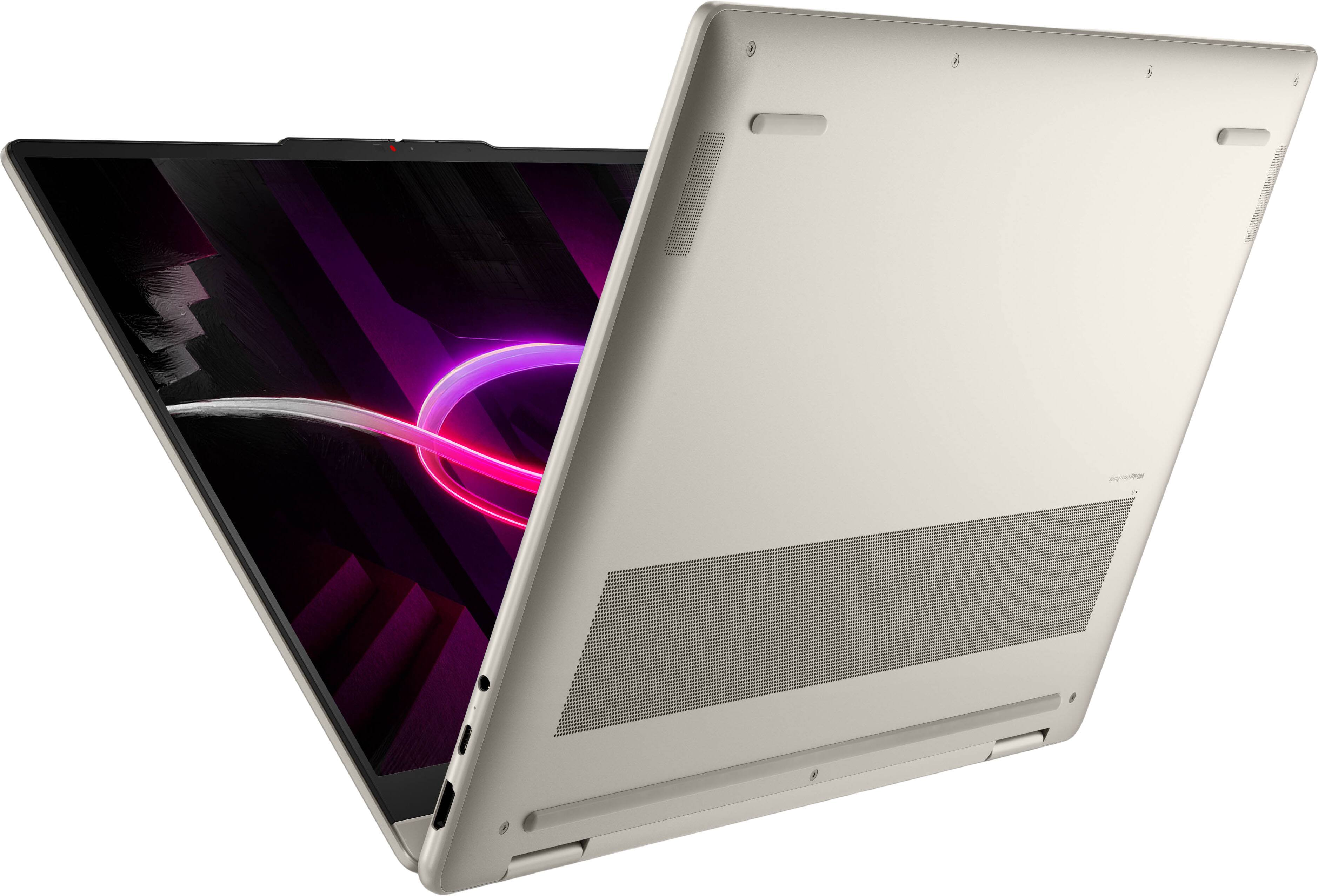 Alt View 7. Lenovo - Yoga 7a 2-in-1 16" 2K OLED Touchscreen Laptop - AMD Ryzen AI 5 430 2026- 8GB Memory - 512GB Storage - Copilot+ PC - Seashell.