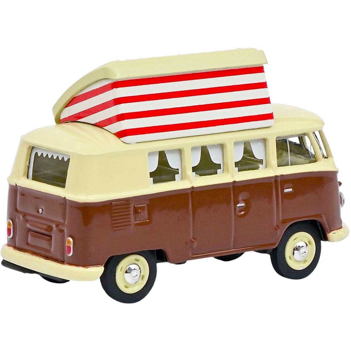 Alt View 2. Schuco - Volkswagen T1 Camper Bus with Pop-Top Roof Brown and Cream 1/64 Diecast Model by Schuco.