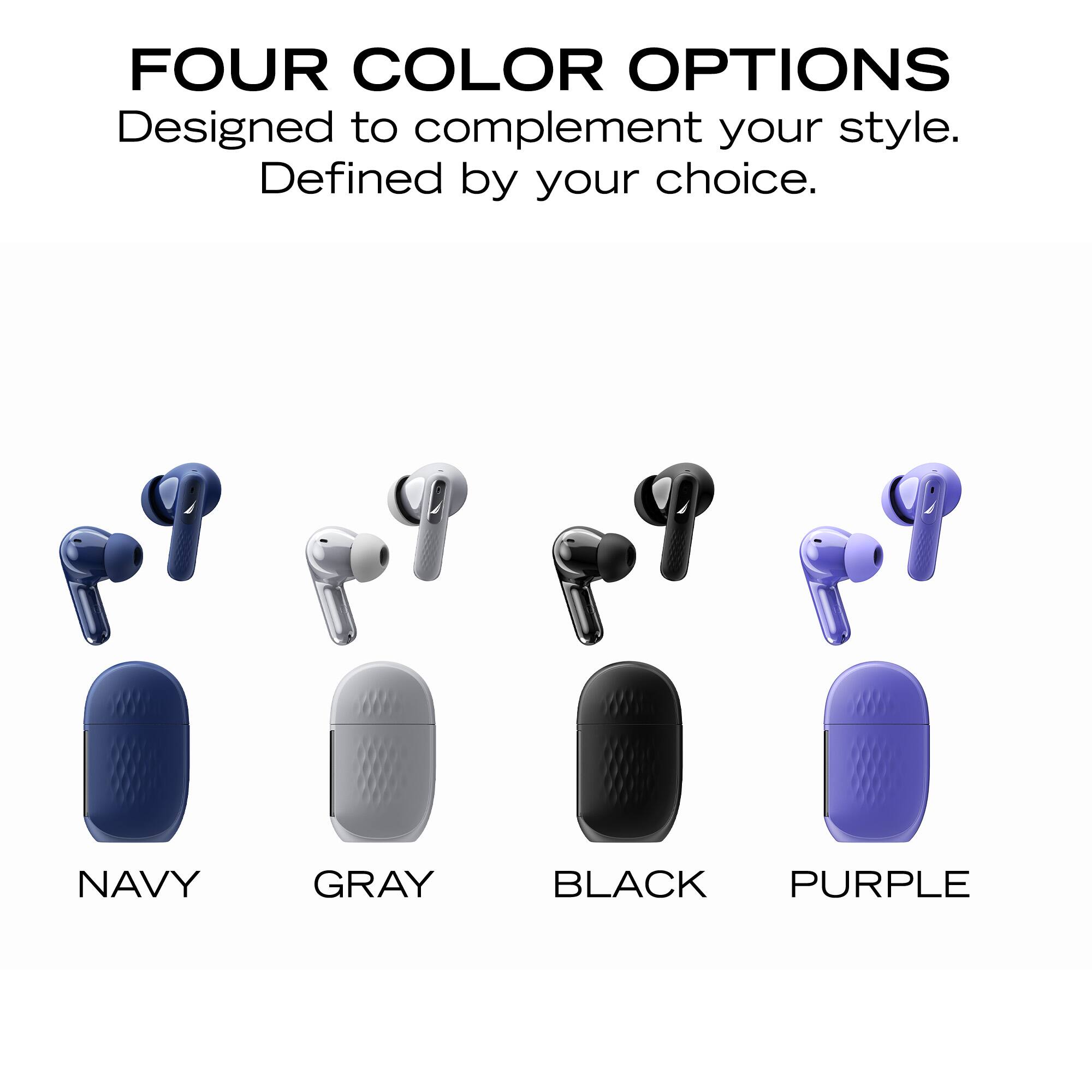 FOUR COLOR OPTIONS  
Designed to complement your style.  
Defined by your choice.  

NAVY  
GRAY  
BLACK  
PURPLE