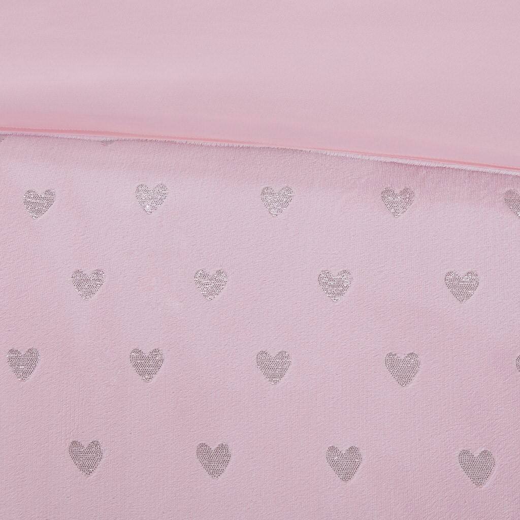 Alt View 5. Gracie Mills - Gracie Mills Elysia Metallic Printed Plush Comforter Set - Pink/Silver.