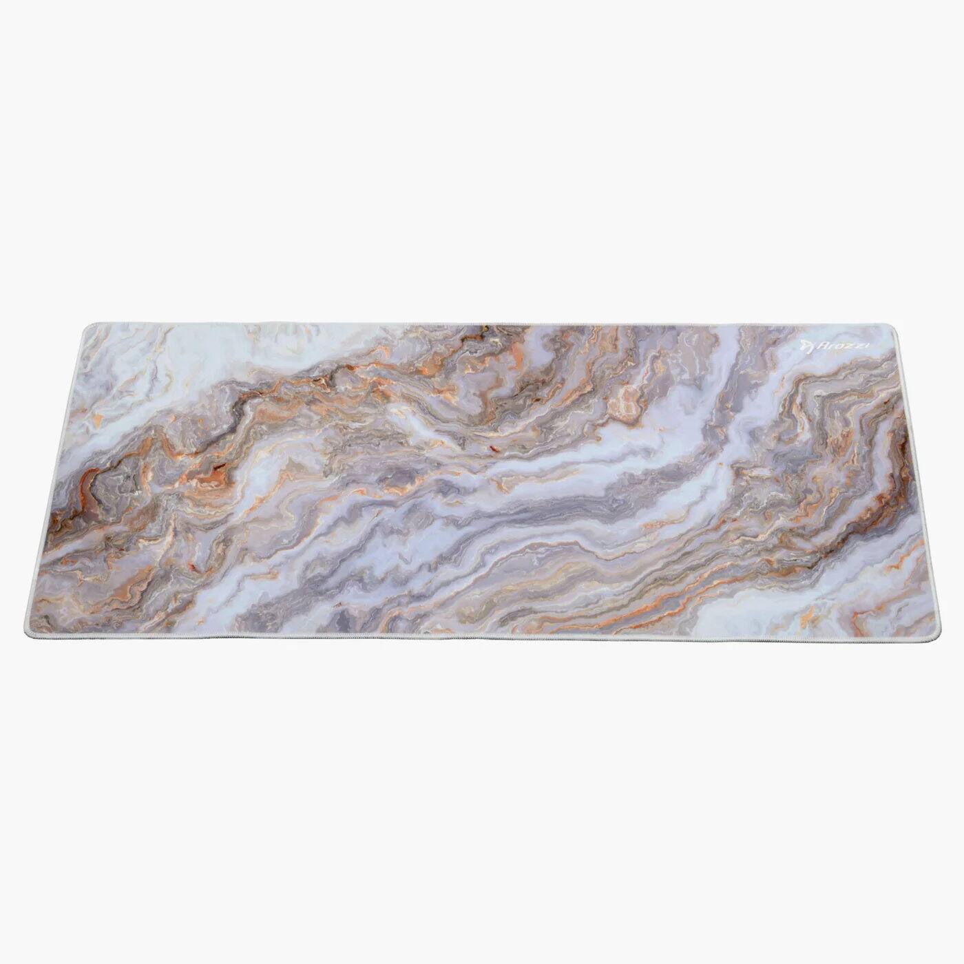 Angle. Arozzi - XL Zona Mouse Pad - White Marble - White Marble.