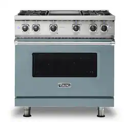 Viking - 5-Series Gas Sealed Burner Range - November Sky - Front_Zoom