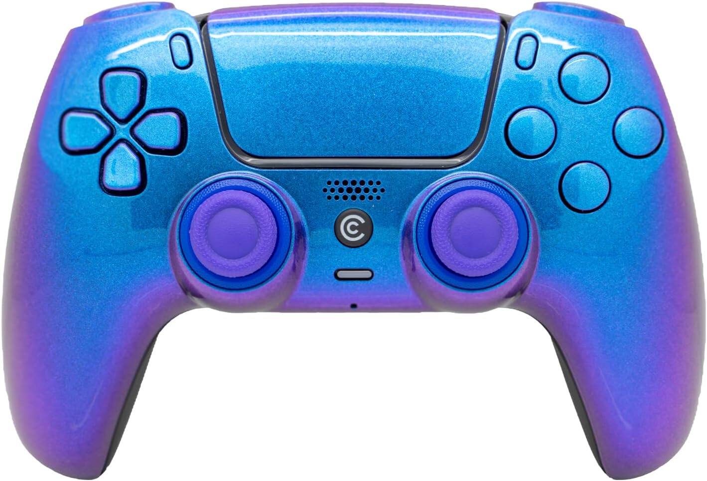 Front. Custom Controllerzz - Custom Wireless Controller for PS5 - Chameleon & Chameleon Inserts.