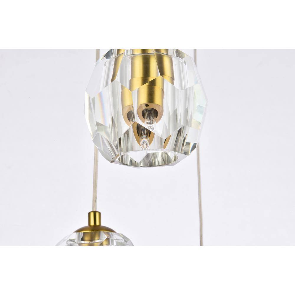 Back. Elegant Lighting - Eren 5 lights Gold pendant - Gold.