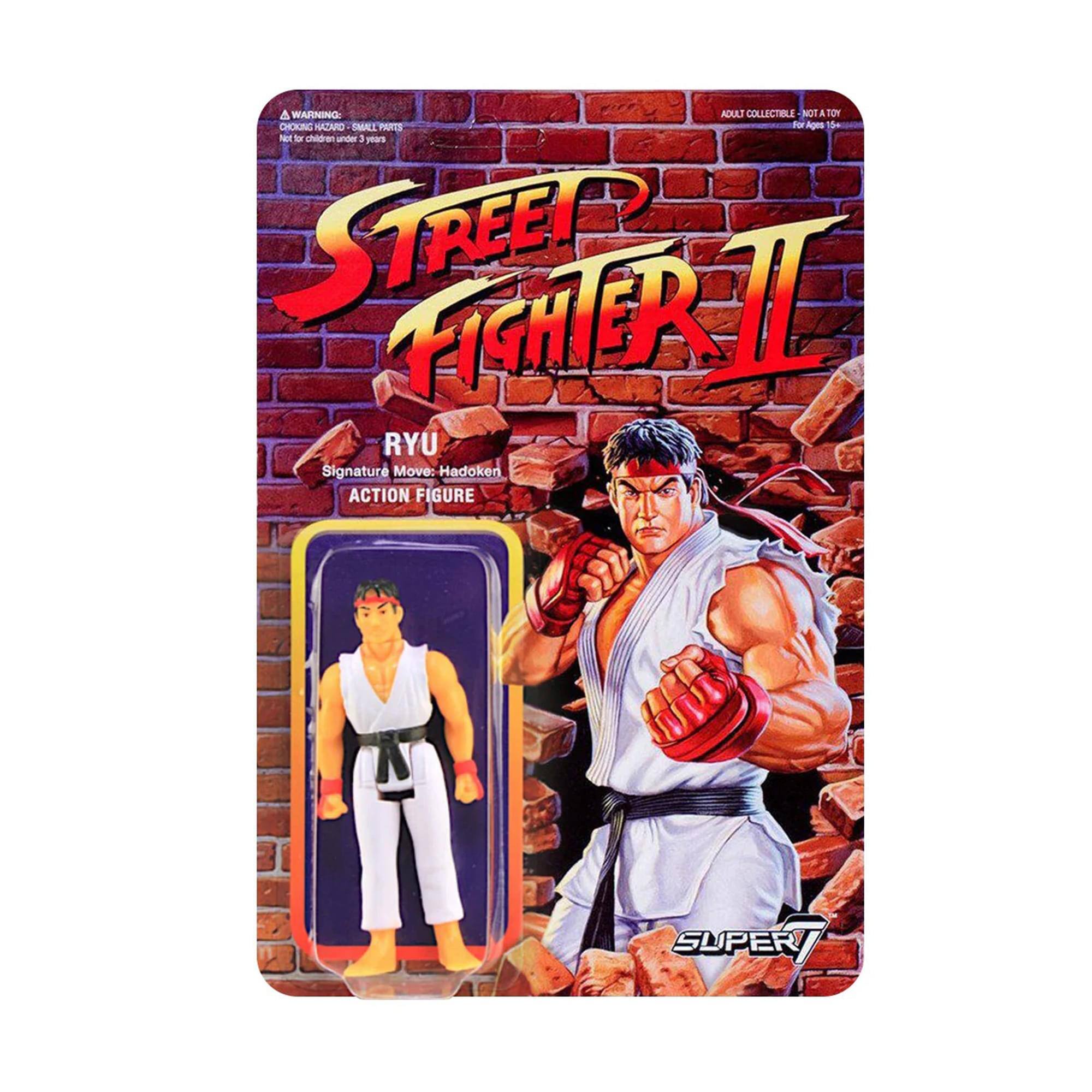 A WARNING: CHOKING HAZARD - SMALL PARTS Not for children under 3 years

STREET FIGHTER II

RYU
Signature Move: Hadoken
ACTION FIGURE

ADULT COLLECTIBLE - NOT A TOY
For Age 15+

SUPER7