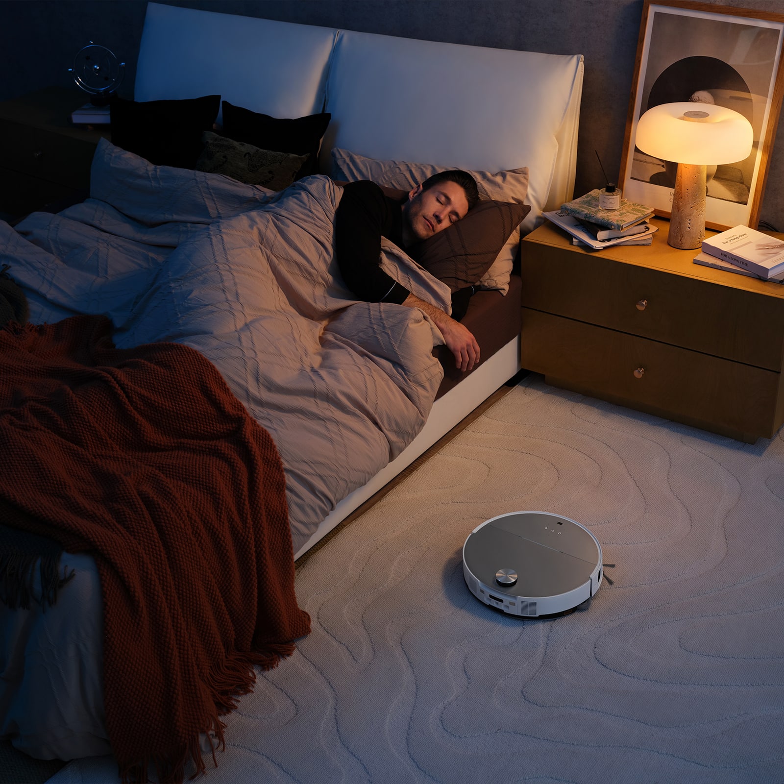 Alt View 20. Roborock - Saros 10 Ultra Thin, Self-Lifting Robot Vacuum and Mop , 22,000 Pa Suction Hyper Force and Multi-Fuction Dock - White.