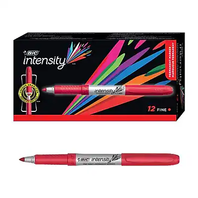 BIC intensity
UNIQUE SAPPED W intensity
MARKER PERMANENT PERMANENT MARQUEUR
12 FINE
BIC intensity