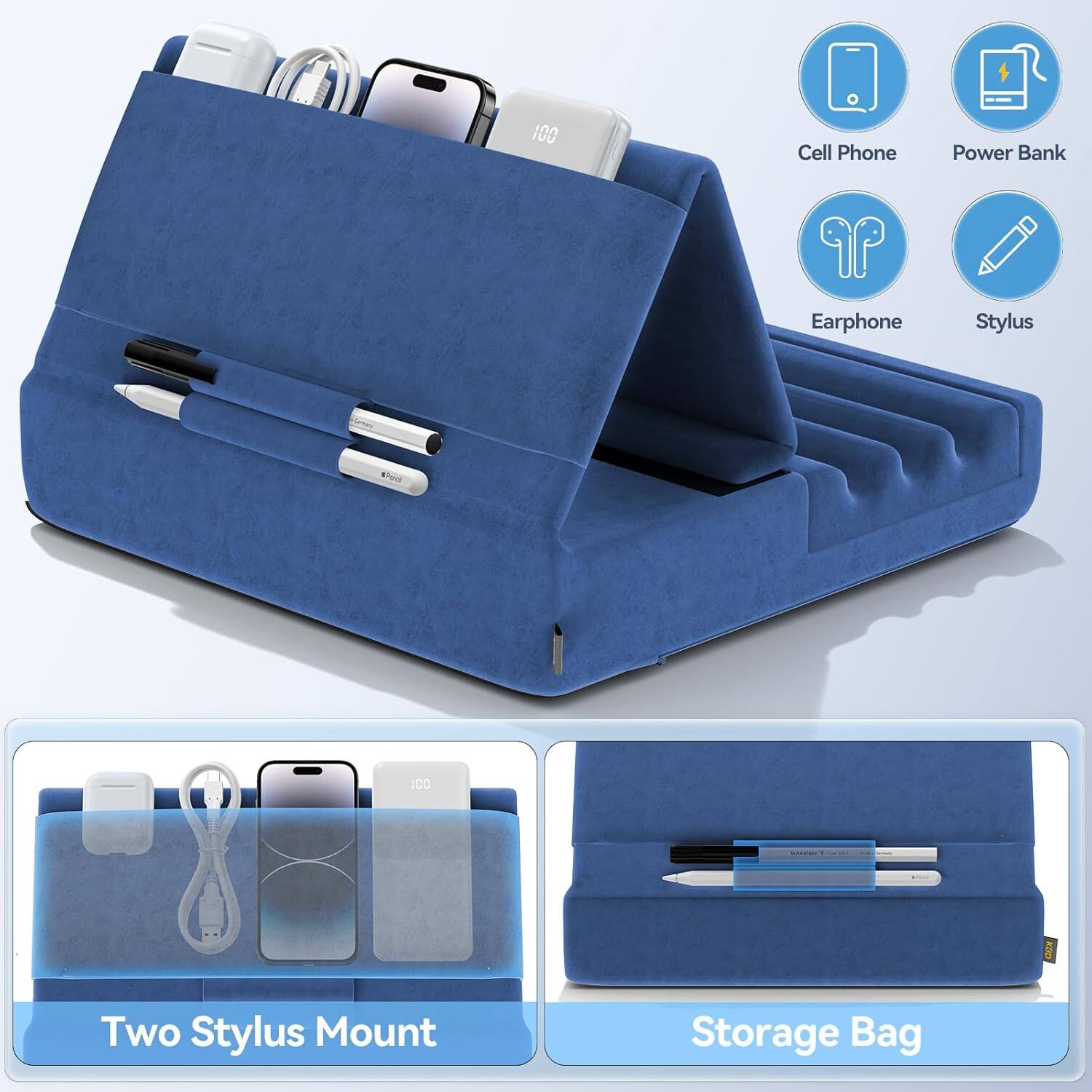 100 Cell Phone Power Bank Earphone Stylus 4Pedl 100 Two Stylus Mount Storage Bag