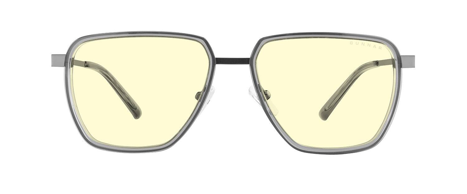 Front. GUNNAR - Clix Gaming Goggles Amber 65% Blue Light Blocking Glasses - Stone/Gunmetal.