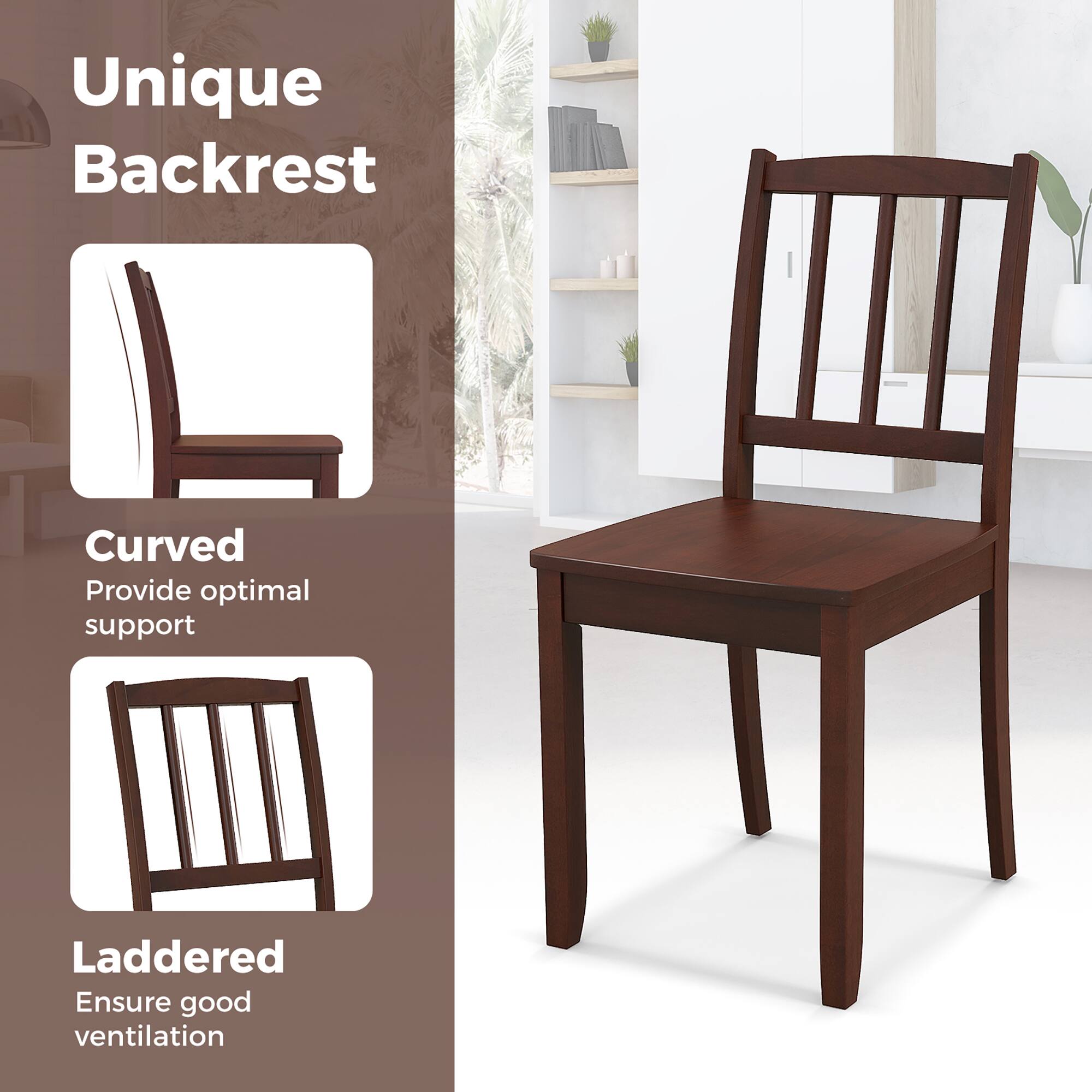 Unique Backrest

Curved  
Provide optimal support

Laddered  
Ensure good ventilation